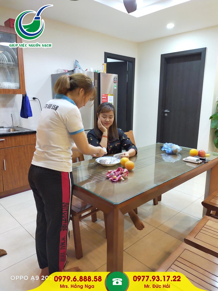 Thuê giúp việc ăn ở lại tại Hà Nội